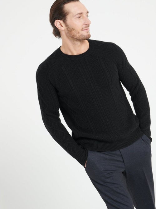 Pull col rond homme 100% cachemire 6 fils - ZACH 1 - Kiabi