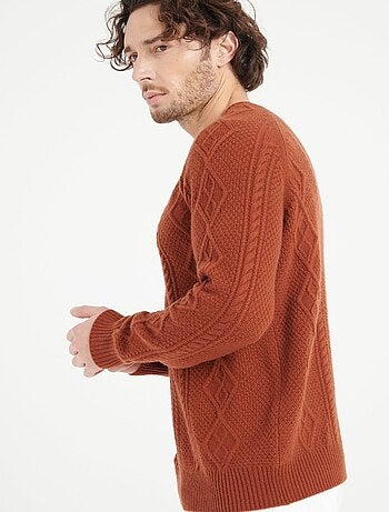 Pull col rond homme 100% cachemire 6 fils - ZACH 1