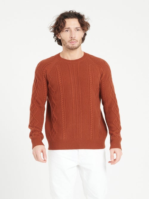 Pull col rond homme 100% cachemire 6 fils - ZACH 1 - Kiabi