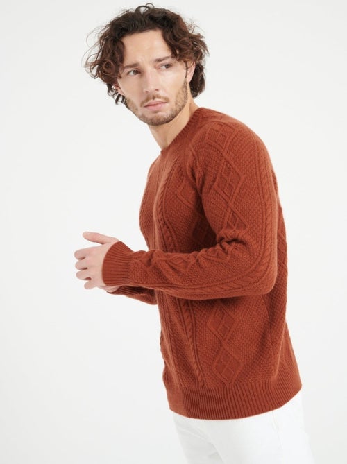 Pull col rond homme 100% cachemire 6 fils - ZACH 1 - Kiabi