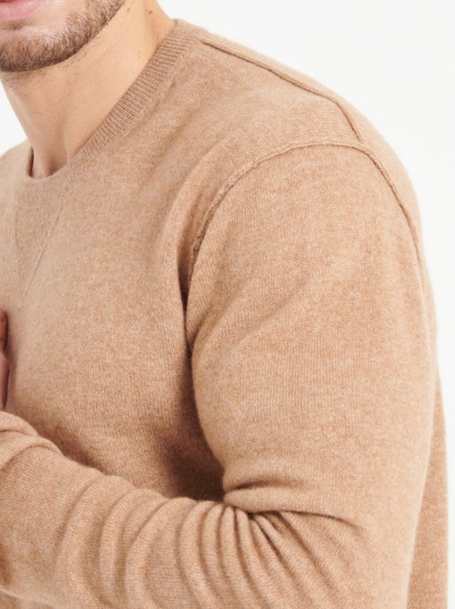 Pull col rond homme 100% cachemire noir - LUKE 12 - Kiabi