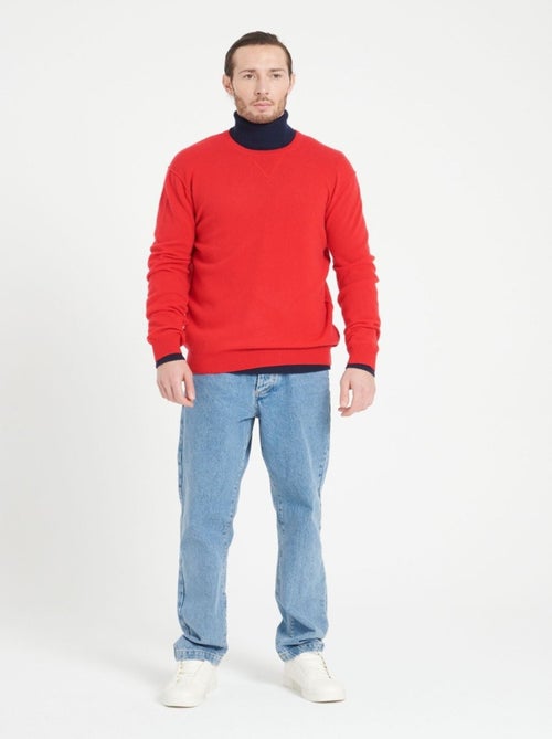 Pull col rond homme 100% cachemire noir - LUKE 12 - Kiabi