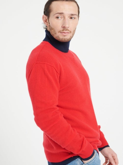 Pull col rond homme 100% cachemire noir - LUKE 12 - Kiabi