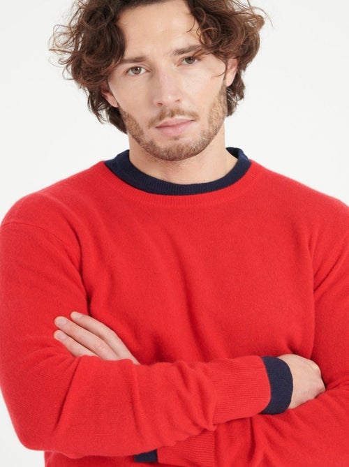 Pull col rond homme 100% cachemire noir - LUKE 2 - Kiabi