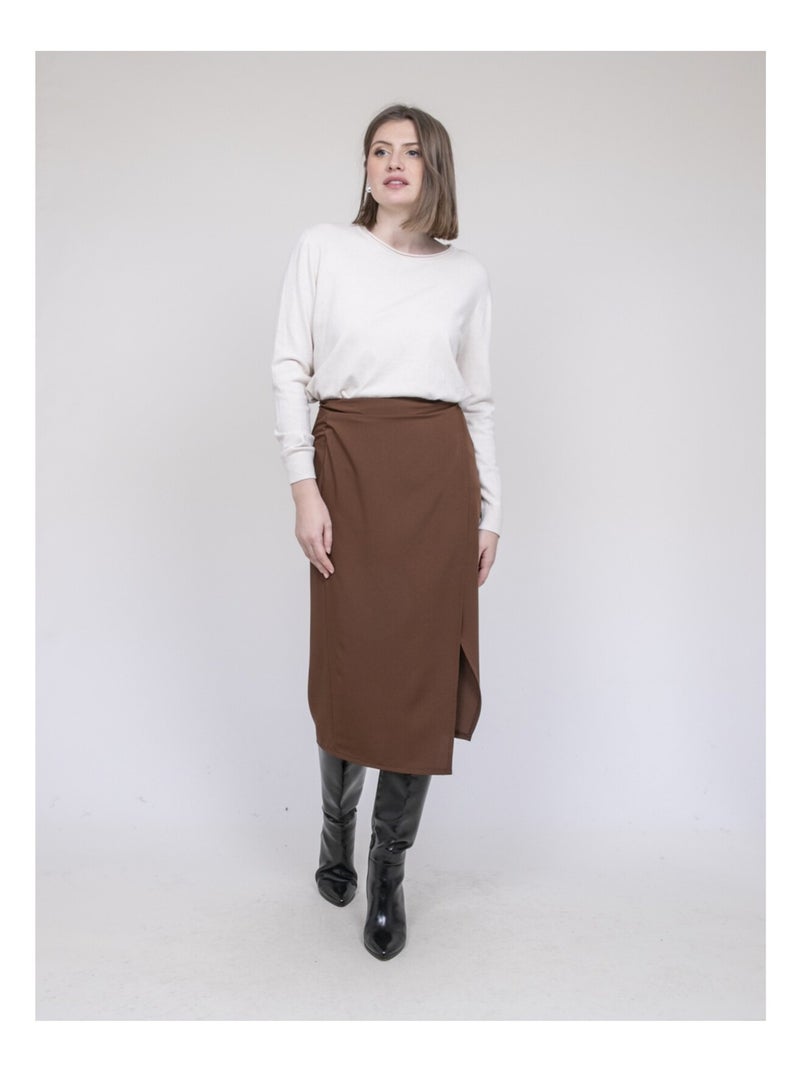 Pull col rond KATOLIE Ecru - Kiabi