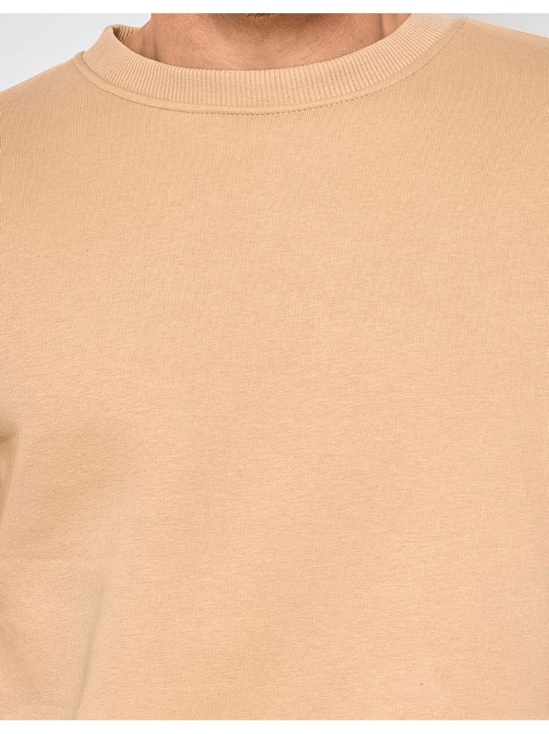Pull Col Rond Kebello Beige - Kiabi