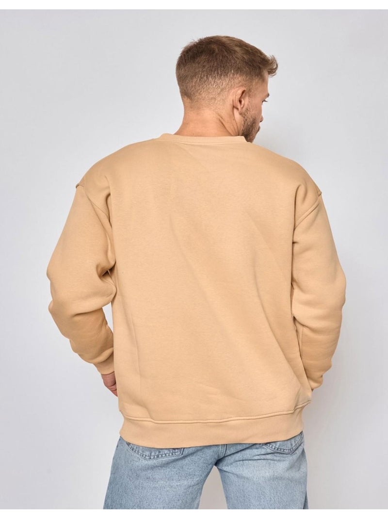 Pull Col Rond Kebello Beige - Kiabi
