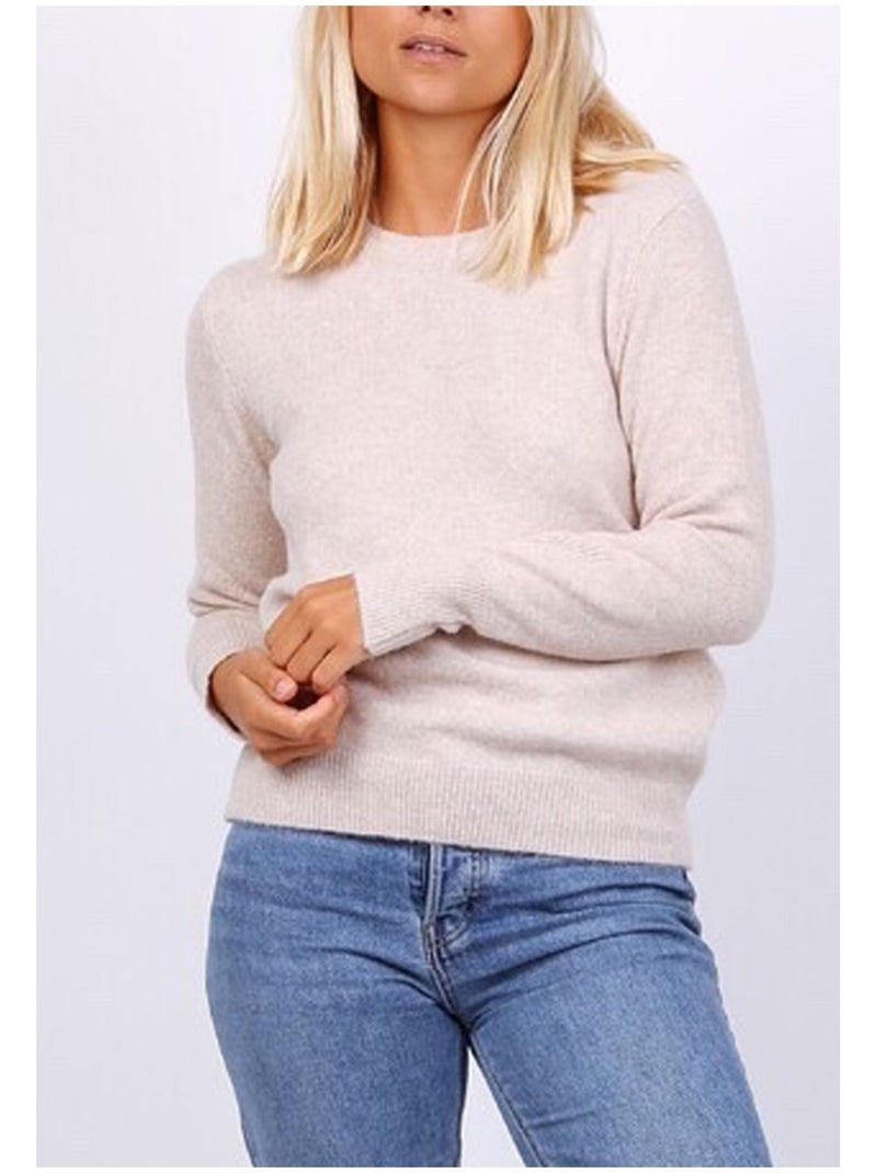 Pull Col Rond Kebello Beige - Kiabi