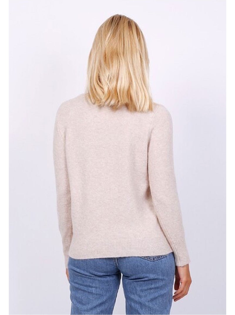 Pull Col Rond Kebello Beige - Kiabi