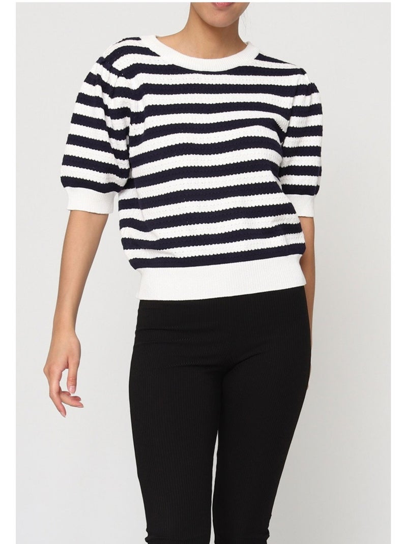 Pull col Rond Kebello Blanc - Kiabi