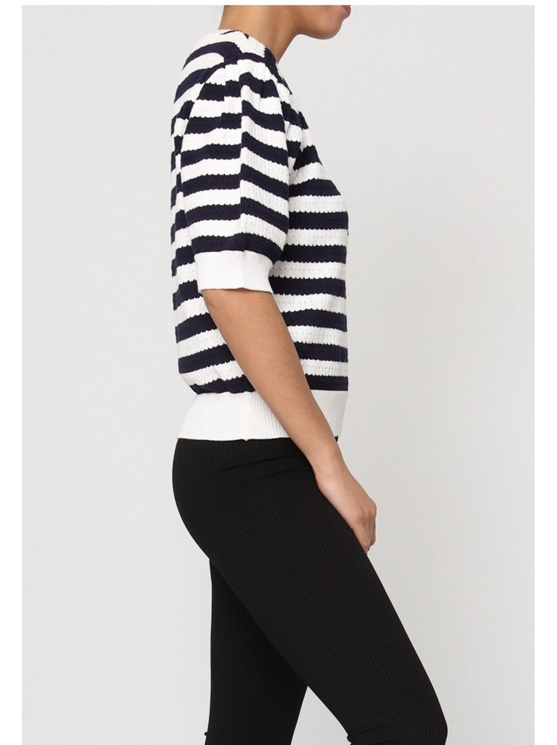 Pull col Rond Kebello Blanc - Kiabi