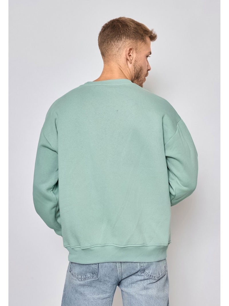 Pull Col Rond Kebello Bleu turquoise - Kiabi