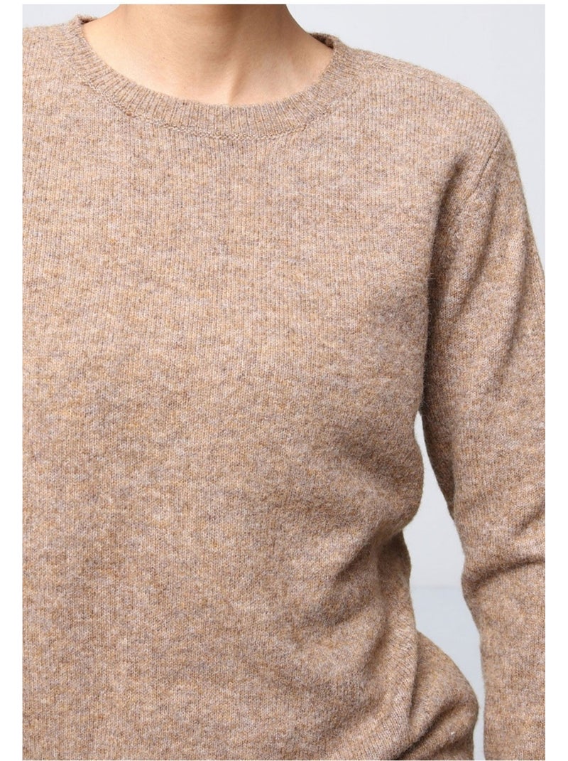Pull Col Rond Kebello Marron - Kiabi