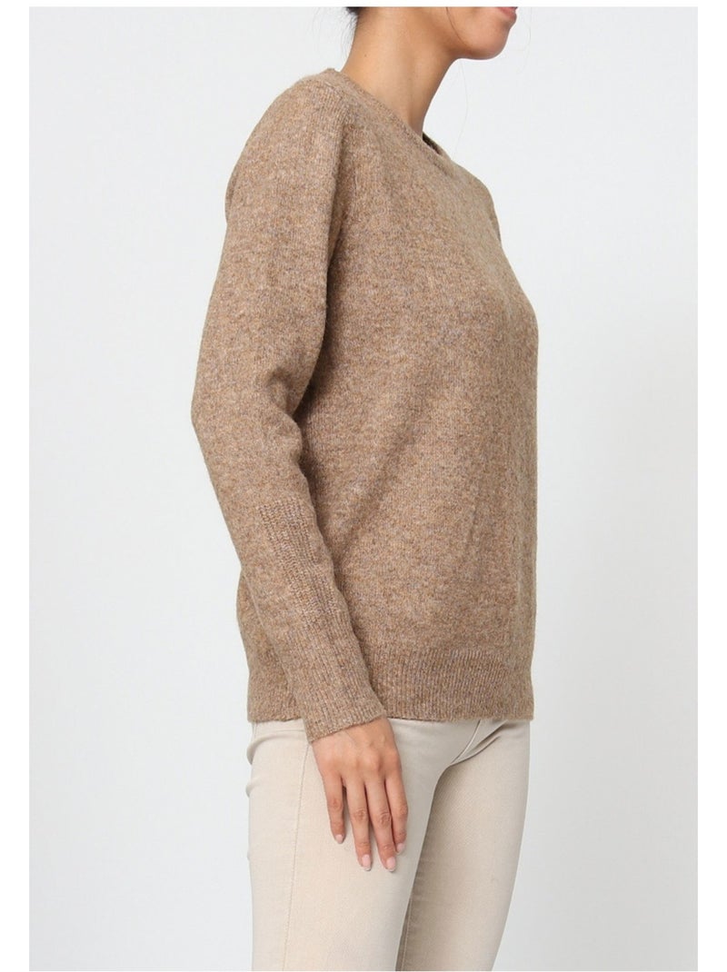 Pull Col Rond Kebello Marron - Kiabi