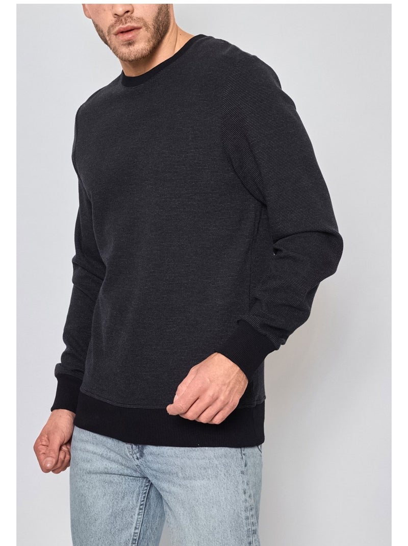 Pull Col Rond Kebello Noir Noir - Kiabi