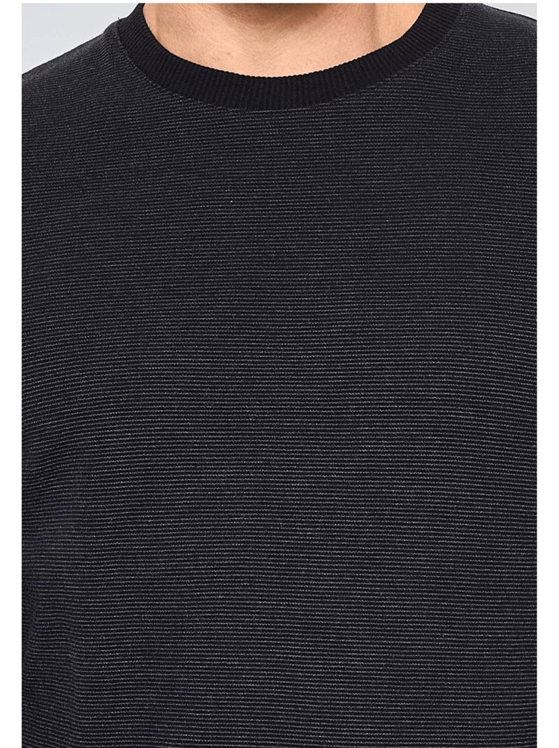 Pull Col Rond Kebello Noir Noir - Kiabi