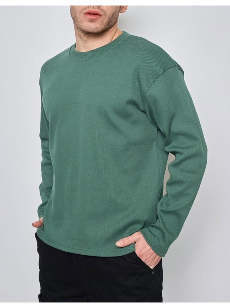 Pull Col Rond Kebello Vert - Kiabi