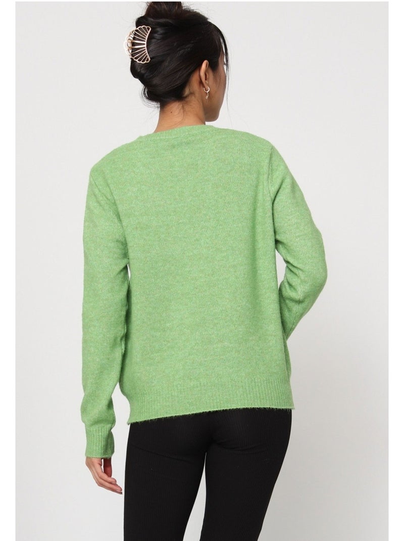 Pull Col Rond Kebello Vert - Kiabi