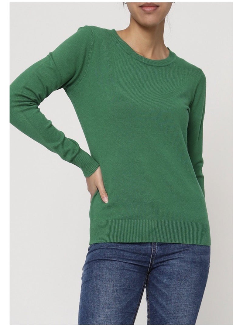 Pull Col Rond Kebello Vert - Kiabi