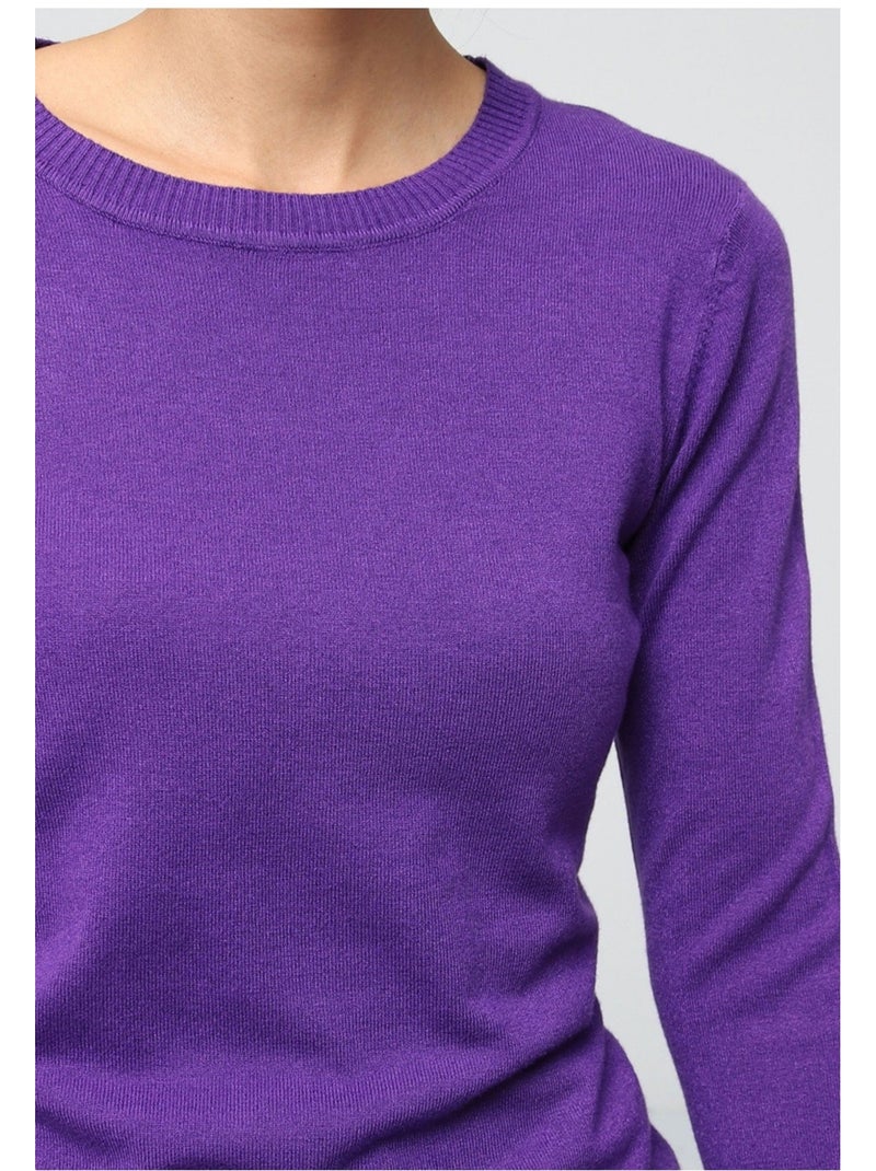 Pull Col Rond Kebello Violet - Kiabi