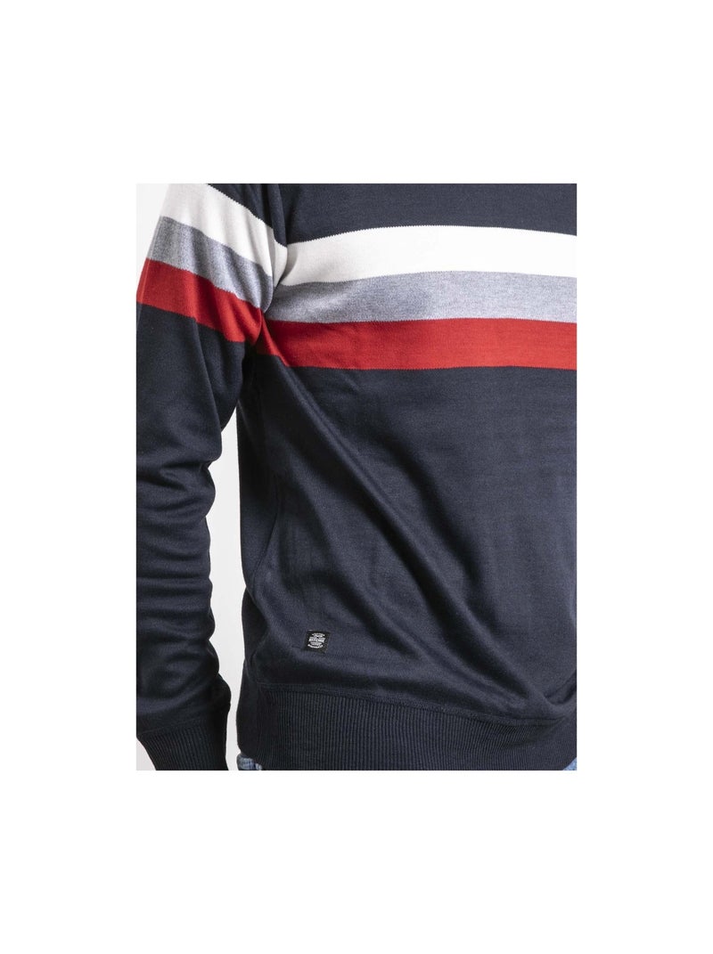 Pull col rond LENIWALY Bleu marine - Kiabi