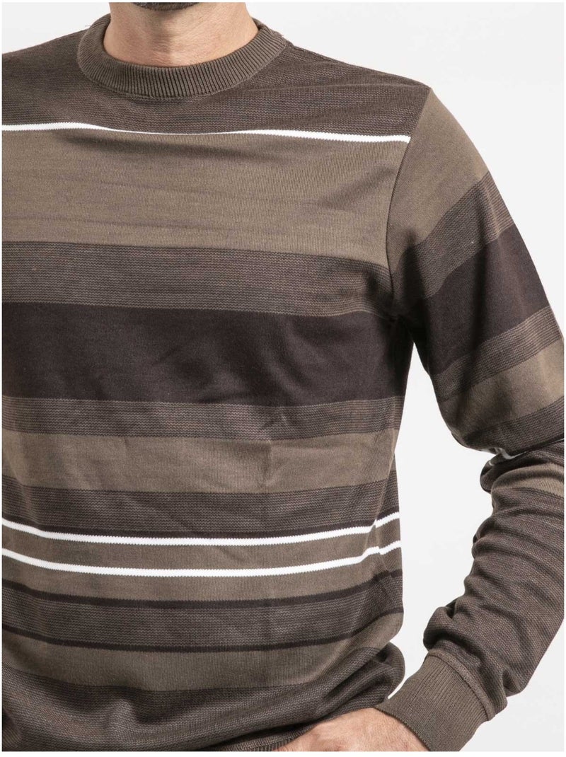 Pull col rond LONIWILL Marron - Kiabi