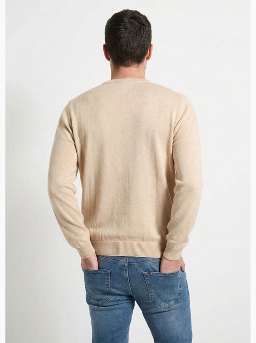 Pull col rond maille caviar coton - Afibel - Kiabi Pull col rond maille caviar coton - Afibel - Kiabi