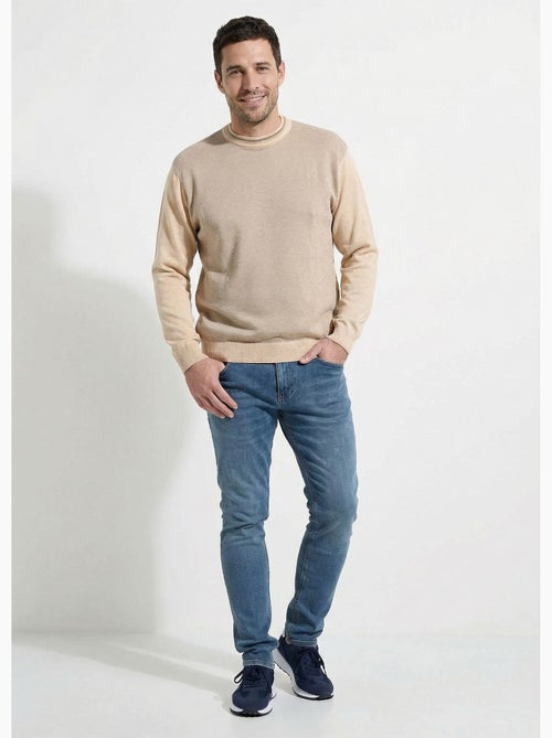 Pull col rond maille caviar coton - Afibel - Kiabi Pull col rond maille caviar coton - Afibel - Kiabi