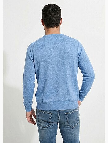Pull col rond maille caviar coton - Afibel
