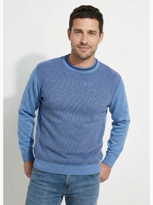 Pull col rond maille caviar coton - Afibel - Kiabi Pull col rond maille caviar coton - Afibel - Kiabi