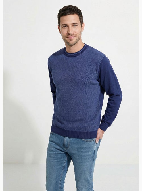 Pull col rond maille caviar coton - Afibel - Kiabi Pull col rond maille caviar coton - Afibel - Kiabi