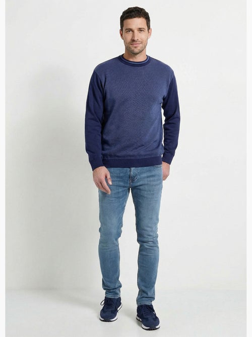 Pull col rond maille caviar coton - Afibel - Kiabi Pull col rond maille caviar coton - Afibel - Kiabi