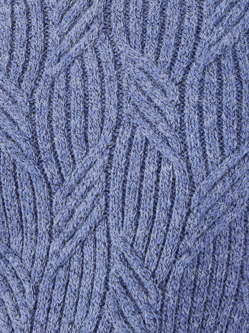 Pull col rond maille chinée thermolactyl - damart Bleu - Kiabi