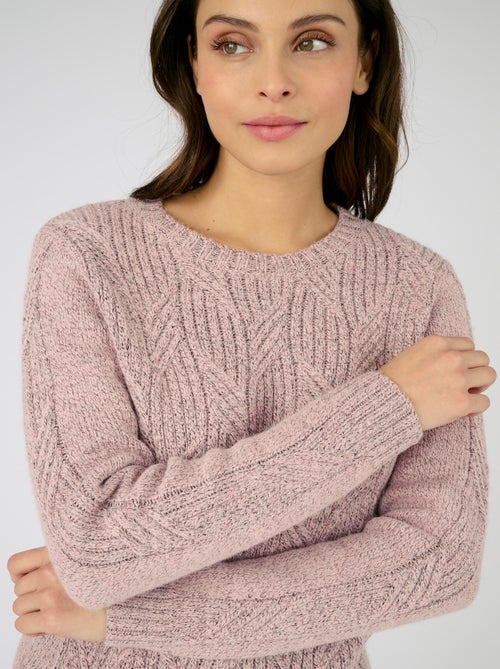 Pull col rond maille chinée thermolactyl - damart - Kiabi Pull col rond maille chinée thermolactyl - damart - Kiabi