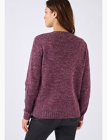 Pull col rond maille chinée thermolactyl - damart
