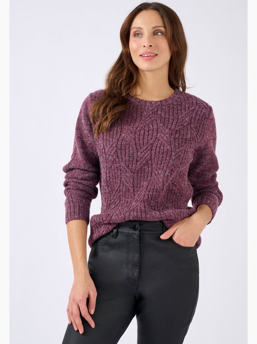 Pull col rond maille chinée thermolactyl - damart - Kiabi