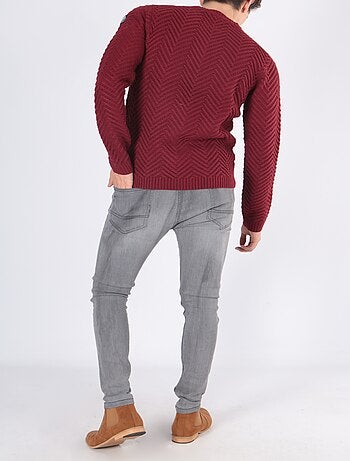 Pull col rond , maille épaisse