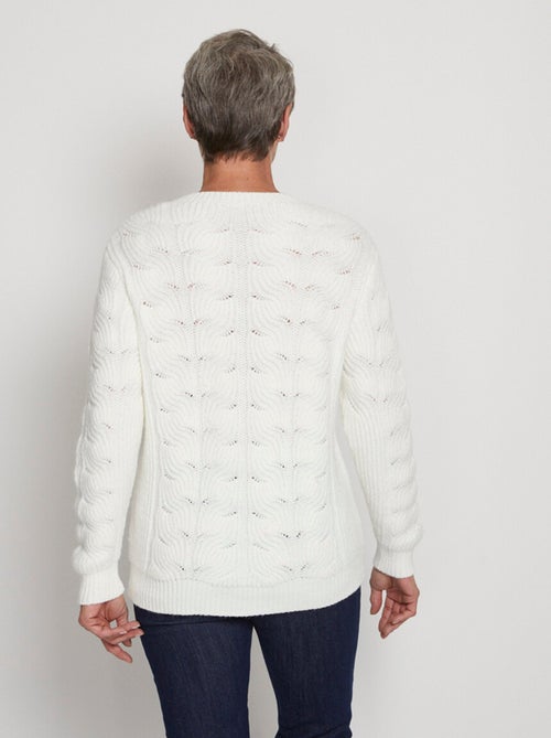 Pull col rond maille fantaisie - Afibel - Kiabi