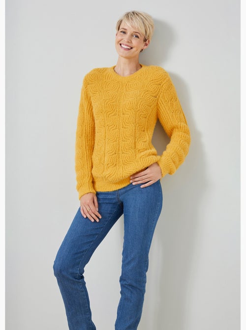 Pull col rond maille fantaisie - Afibel - Kiabi