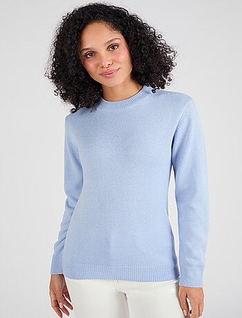 Pull col rond maille jersey - Damart
