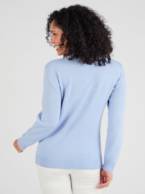 Pull col rond maille jersey - Damart - Kiabi