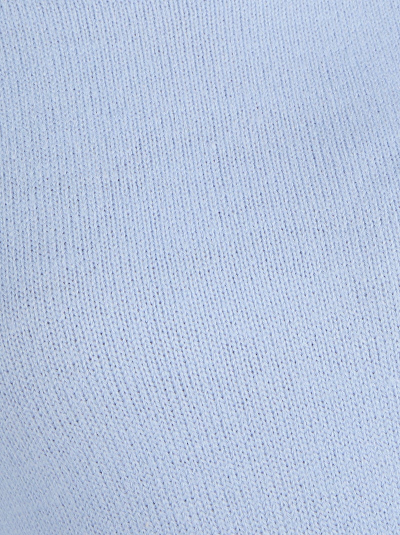 Pull col rond maille jersey - Damart Bleu clair - Kiabi