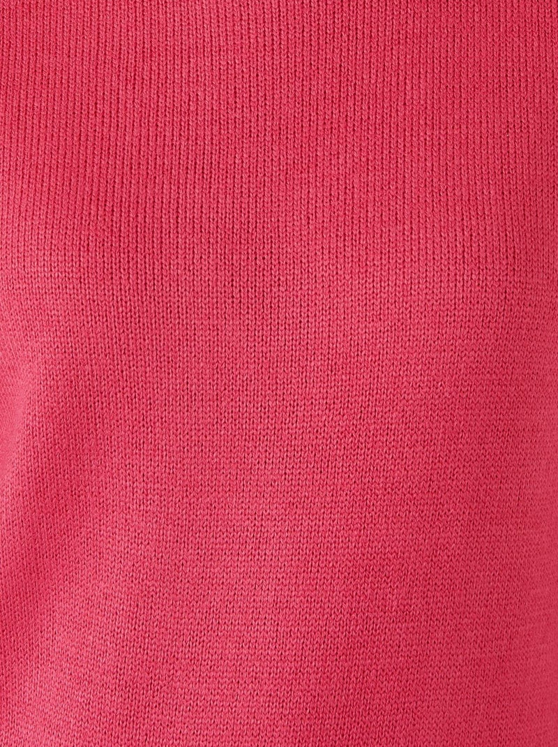 Pull col rond maille jersey - Damart Rose framboise - Kiabi
