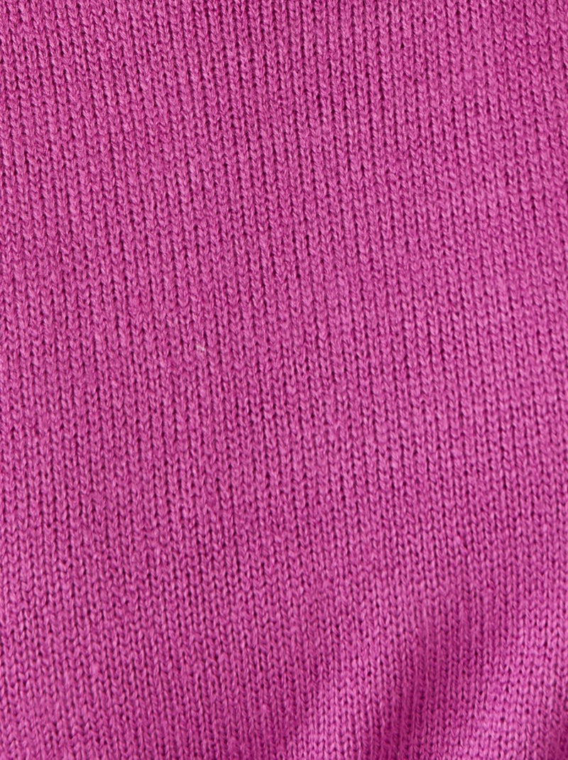 Pull col rond maille jersey - Damart Rose fushia - Kiabi