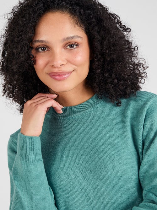 Pull col rond maille jersey - Damart - Kiabi