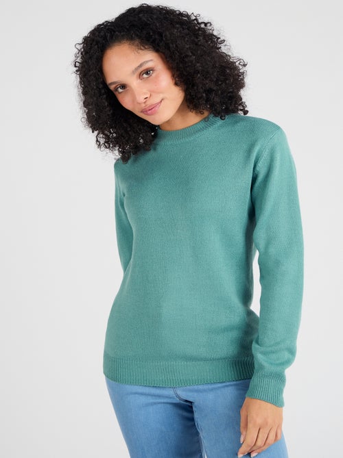 Pull col rond maille jersey - Damart - Kiabi