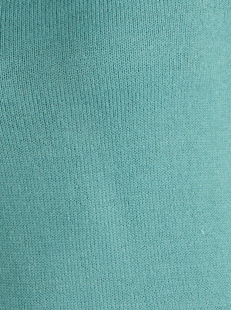 Pull col rond maille jersey - Damart Vert Sauge - Kiabi