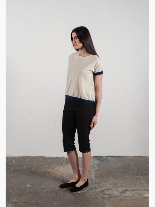 Pull col rond manches courtes femme 100% cachemire & laine ultrafin - KELLY 1 - Kiabi