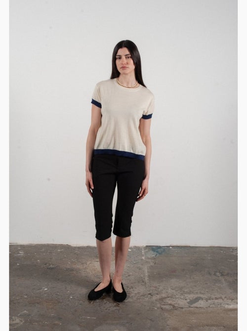 Pull col rond manches courtes femme 100% cachemire & laine ultrafin - KELLY 1 - Kiabi