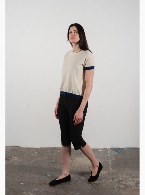 Pull col rond manches courtes femme 100% cachemire & laine ultrafin - KELLY 1 - Kiabi